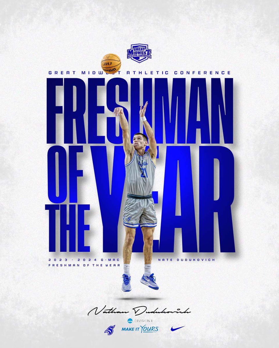 THOMAS MORE SAINTS BASKETBALL (@tmumensbball) on Twitter photo ‼️Freshman of the year‼️
Congrats <a href="/Nateduke13/">Nathan Dudukovich</a> on being named <a href="/GreatMidwestAC/">Great Midwest</a> Freshman of the year.
#LetsGoSaints ‼️Freshman of the year‼️
Congrats <a href="/Nateduke13/">Nathan Dudukovich</a> on being named <a href="/GreatMidwestAC/">Great Midwest</a> Freshman of the year.
#LetsGoSaints