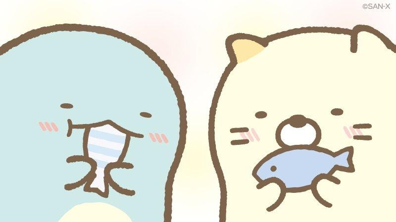 adorableacres's tweet photo. Don't act like your heart didn't melt when Tokage was trying to decide which fish it would eat then shares it with Neko instead. 💙🩵💙#すみっコぐらし #sumikkogurashi https://t.co/20un7jYzXQ