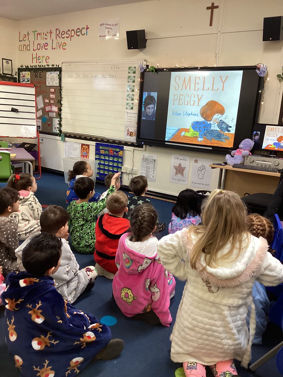 annes_school's tweet photo. Year 2 celebrating WBD today! #drawwithrob @RobBiddulph and a talk from Helen Stephens who shared her new book with us! @ChildrensBkShow https://t.co/KqfwdDEuB3