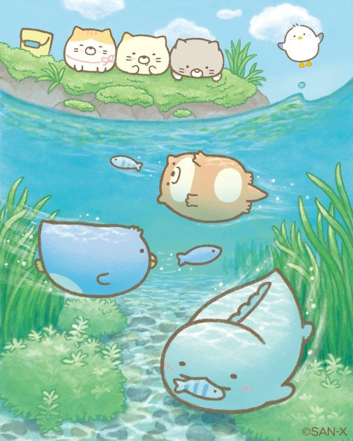 adorableacres's tweet photo. Yea, they eat fish. NBD #すみっコぐらし #sumikkogurashi https://t.co/4SeQet82pr