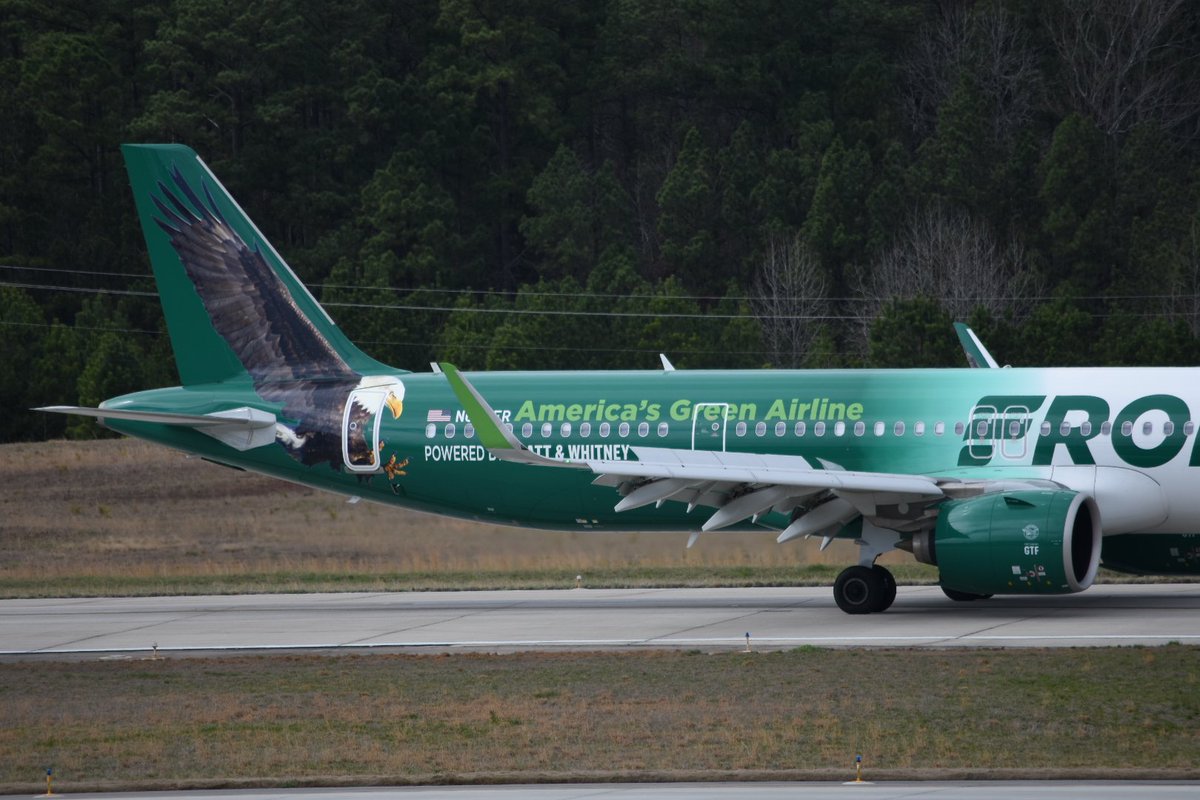 Thanks @JetTipNet another @FlyFrontier tail caught because of your tips #N603FR #FredrickTheBaldEagle at @RDUAirport