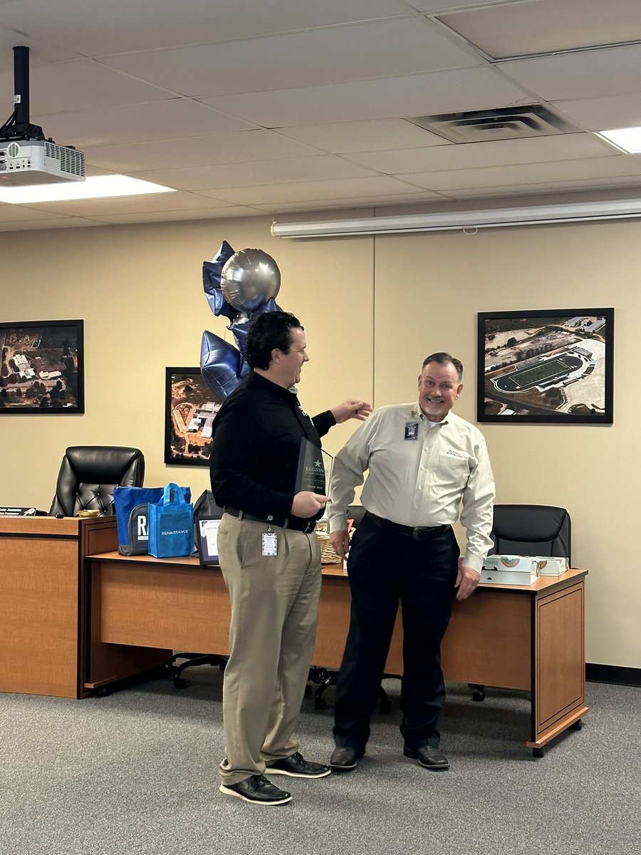 We honored our @region13 March Star of the Month this morning in @GiddingsIsd ! Congratulations Assistant Superintendent Shane Holman!! Shane is our first central office winner!!