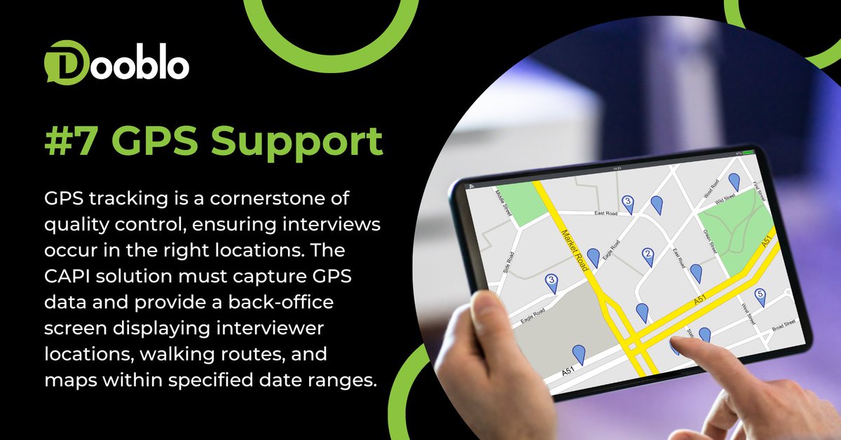 With #SurveyToGo by Dooblo’s robust GPS location tracking you can ensure every interview happens exactly where it should. 📍 No more guessing, just solid data integrity and quality control! Discover SurveyToGo: dooblo.net/request-a-demo/ #CAPI #dataquality #datatrust