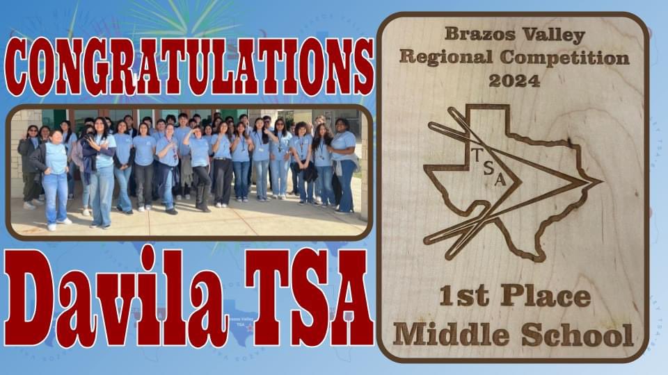 Congratulations to the students and sponsors of Davila TSA!!!! What a showing.