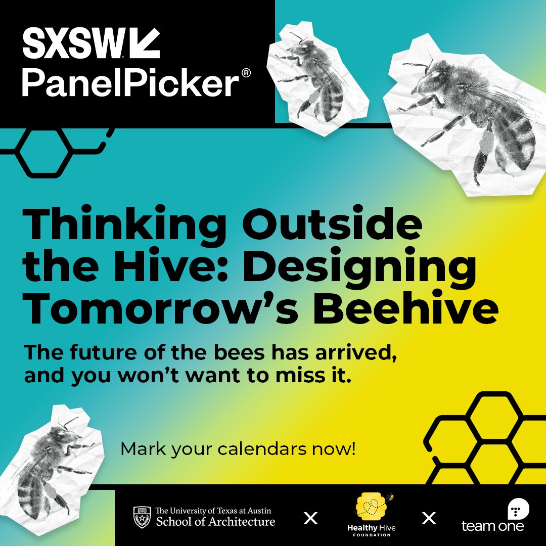 The wait is over. On March 9th, the beehive of the future will arrive. We’re taking @SXSW by storm, alongside UT Austin's professor Danelle Briscoe. Discover the ideas developed by UT Austin's architecture students to address the bee’s biggest problem: extinction.