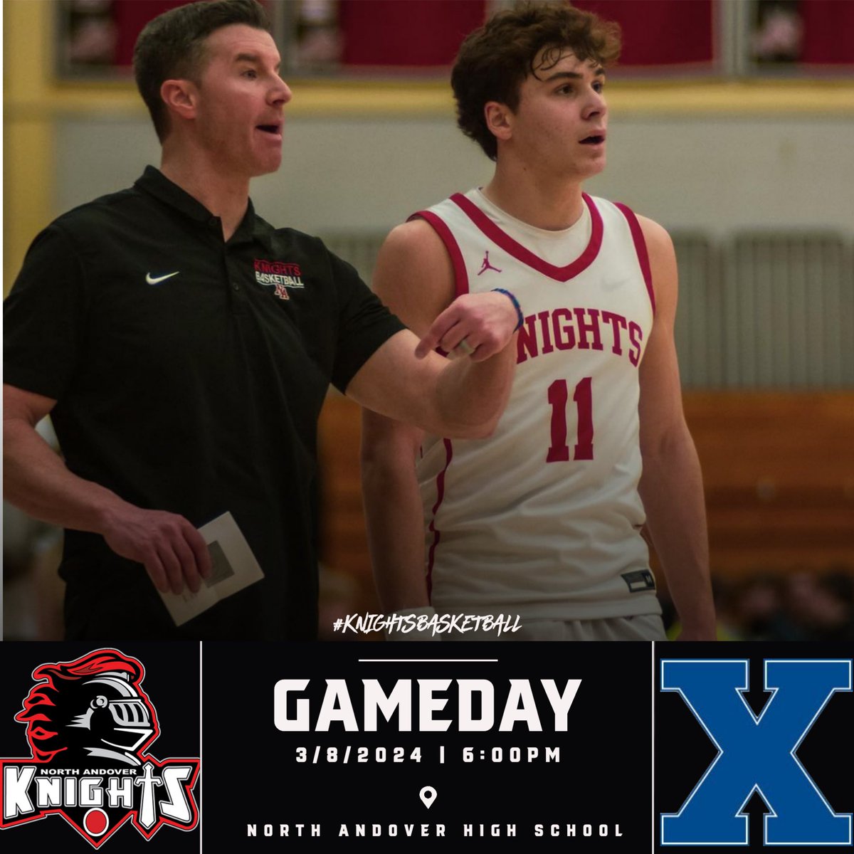 NAKnightshoop's tweet photo. Friday Night!
MIAA D1 Elite 8! 
Xaverian at North Andover 6pm!
Let’s pack the Crozier!!
@NAHSFans @NA_Athletics @MVcreature @EvanApplebaum2 @BurtTalksSports @mattyfeld612 @m_doherty23 @DWillisET https://t.co/XjW8jozyie