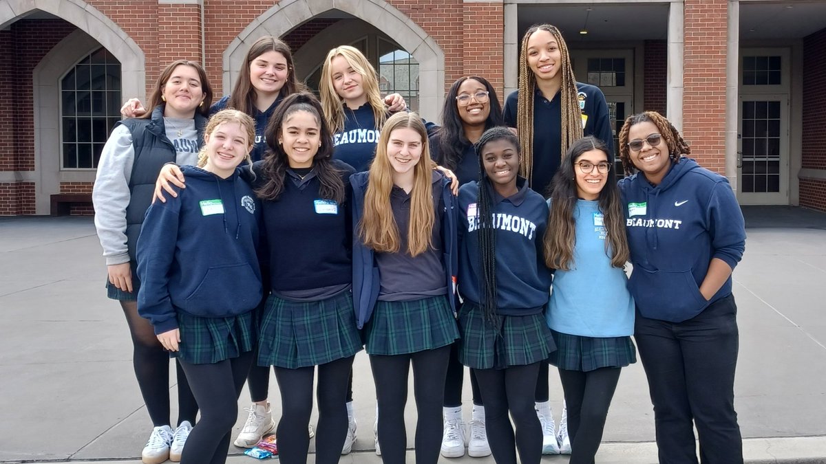 Beaumont's Catholic Schools for Peace and Justice (CSPJ) Club spent the day at <a href="/JohnCarrollU/">John Carroll University</a> learning about the concept of social exclusion and advocating for the dignity of all people with Christ-like love. Beaumont women are change-makers and community leaders. #WeareUrsuline