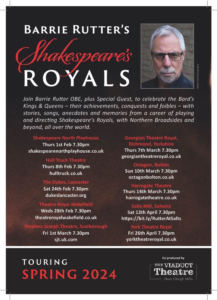 RogerHa72916008's tweet photo. Just been to @TheGTRoyal to see @BarrieRutter and @emibutterfield in an amusing, and educational show , Shakespeare's Royals. Theatrical anecdotes and wonderful flute playing.  Catch it if you can https://t.co/B2efwtcAIG
