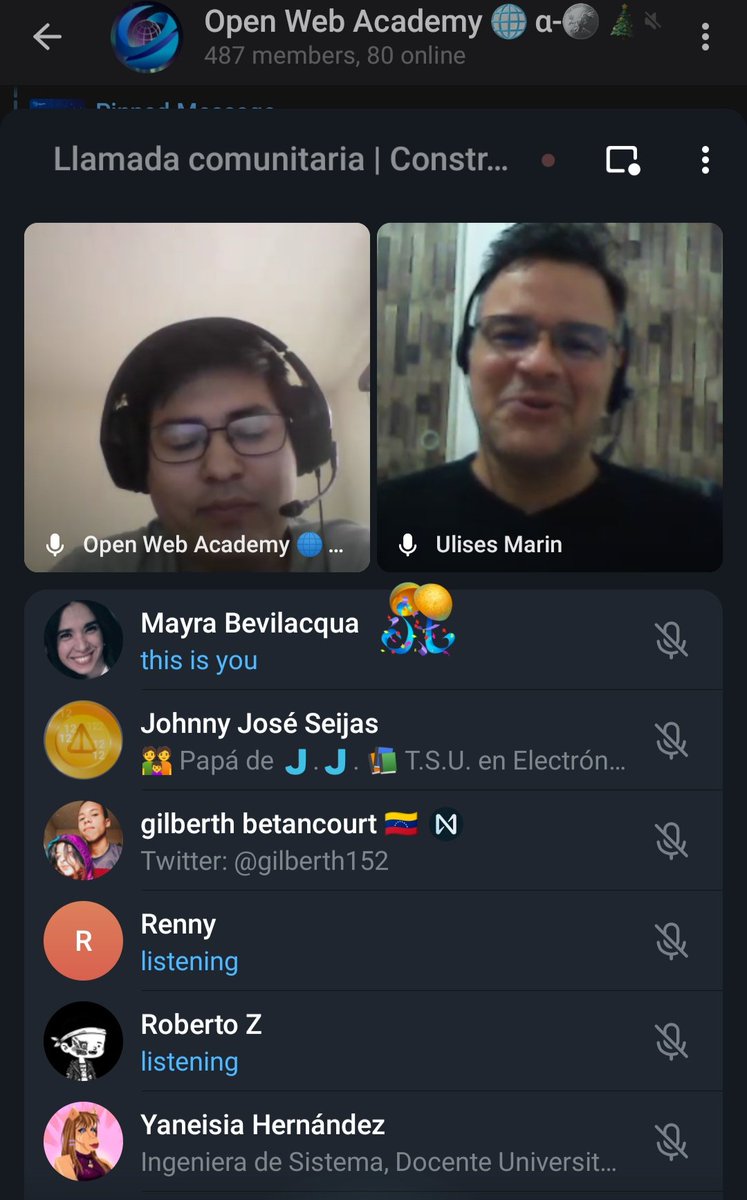 mbbevilacqua's tweet image. Para celebrar la alianza de @EsNearEs y @openwebacademy_, estuvimos apoyando junto a @_Irvinggg y nuestro @ramgor86. 

Hubo de todo entre alzas , pérdidas iniciales, risas y anécdotas. 

¡Pinta bien este «matrimonio» web3!

#OpenWebAcademy #NearEs