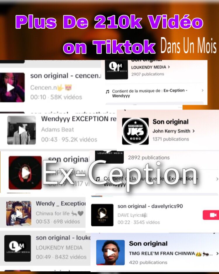 joshmapic's tweet image. M'tande Nèg Ap met Rekò Plus De 210K Vidéo Sou TikTok Nan Yon Mwa Pou Ex-Ception
#exception #wendyyy #trois #album