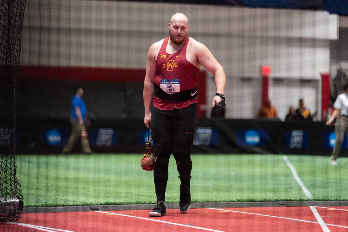 CycloneTrackXC's tweet image. 𝙎𝙚𝙘𝙤𝙣𝙙 𝙏𝙚𝙖𝙢 𝘼𝙡𝙡-𝘼𝙢𝙚𝙧𝙞𝙘𝙖𝙣

Cam Jones locks up 14th at NCAA Championships with 70-5 1/4 (21.47m) for Second Team All-America honors. Cam is the first multi-time weight throw All-American in Iowa State history.

#Throw4ISU