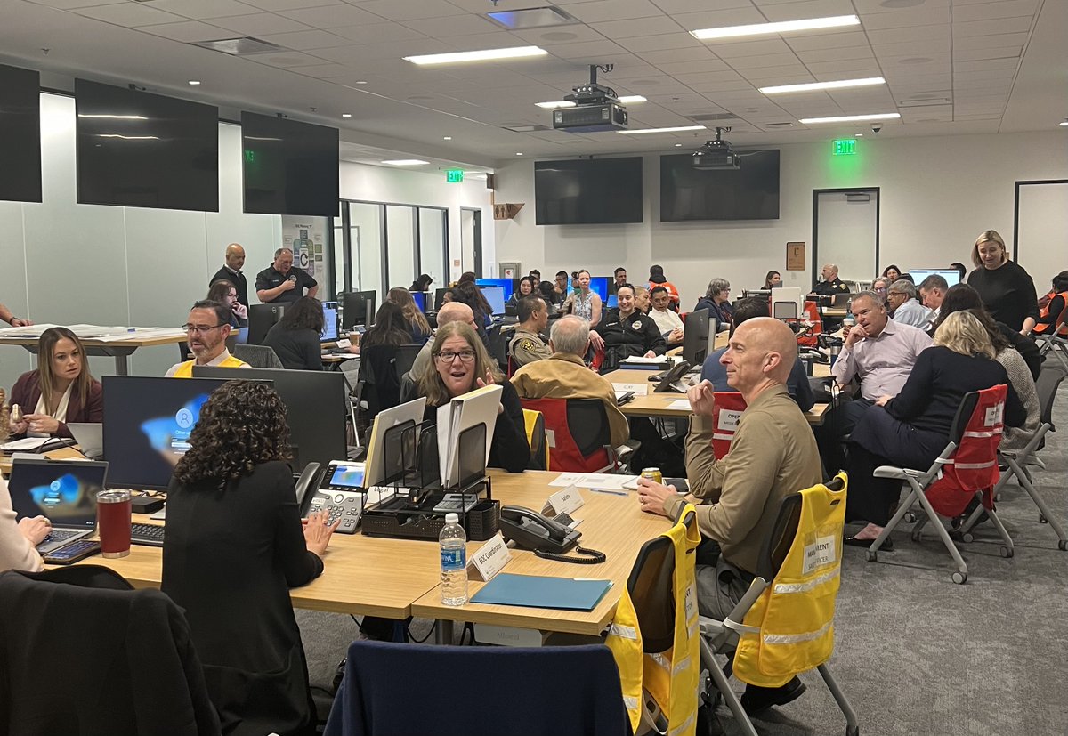 Today an exercise was held simulating a major earthquake affecting our city’s infrastructure. Tasked with working through the multiple issues surrounding this type of event, staff members from every city department, coordinated the restoration of city services.