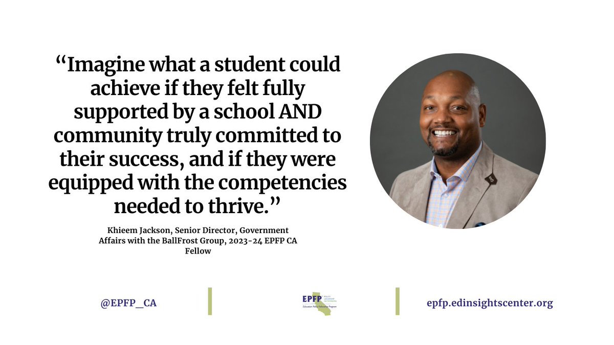 'The heights of achievement possible for students vastly surpasses the existing commitment and capability of our school system' says author Khieem Jackson. Read 'Pre-School-to-Leadership Pipeline' the first in #CAEPFP's 'Fellowship Insights' blog here: edinsightscenter.org/fellowship-ins…