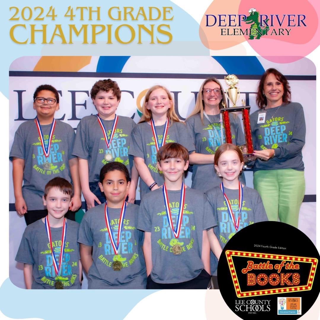 Congratulations to Deep River, winners of the @leecoschoolsnc 4th grade Battle of the Books! 🎉📚 Their victory highlights the power of reading to inspire and unite young minds. Keep turning those pages and exploring new worlds!