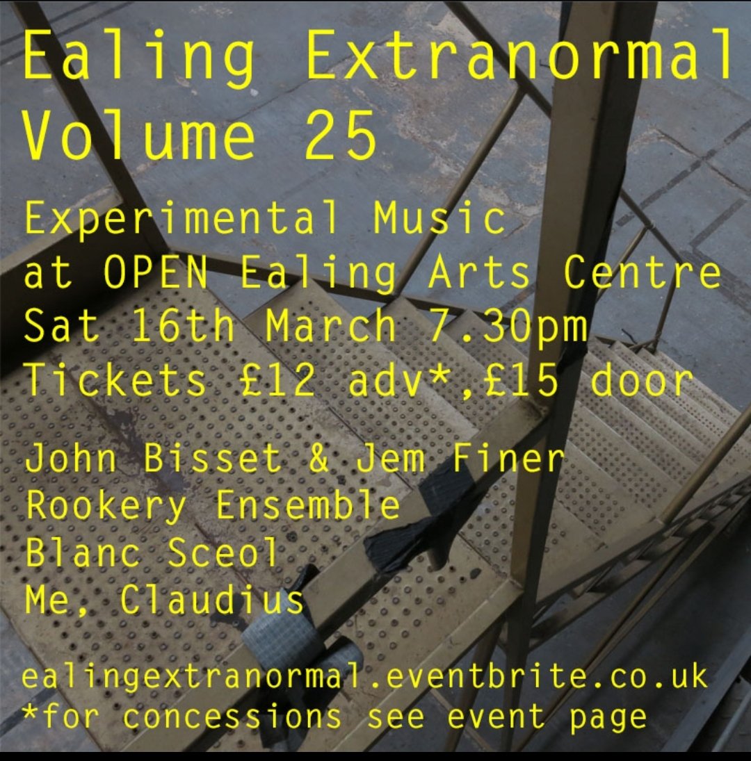 I'm playing at Ealing Extranormal - an excellent monthly West London happening. Saturday 16 March. Music starts at 7.30pm sharp!
eventbrite.co.uk/e/ealing-extra…