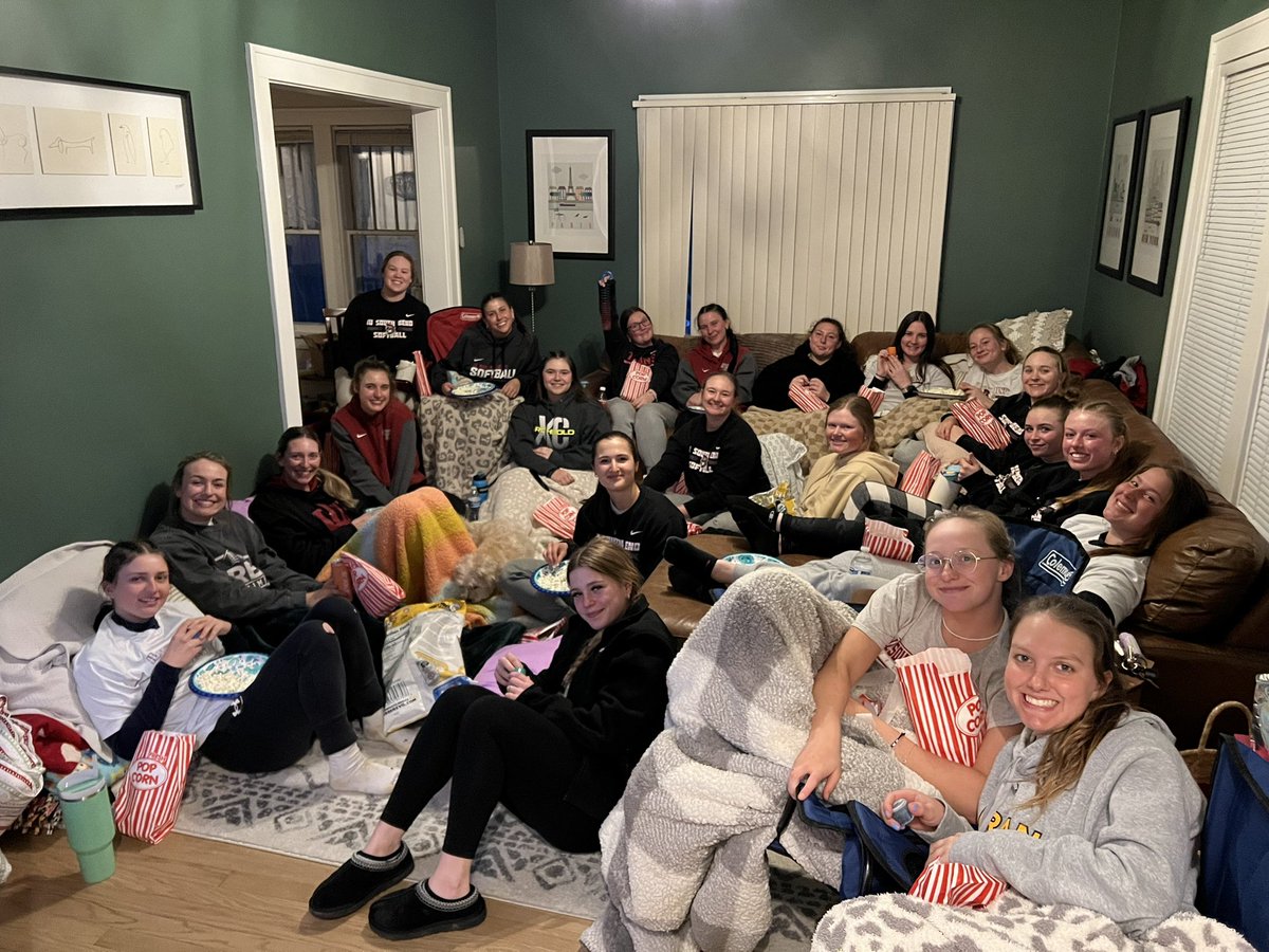 Movie night to kick off our spring break trip! #Team8