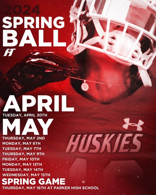 In 53 days college coaches can come see why we’ve had 66 next level signees since 2015. HuskyFast begins spring practice on April 30th and wraps up on May 16th with a game vs. @AHParkerFootba1