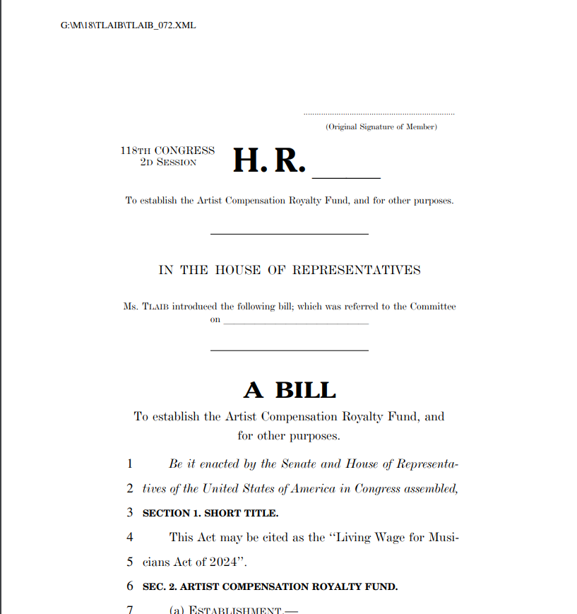 “The Living Wage for Musicians Act' EVERY ARTIST should be invested in this.. spread the word #ArtistOnTwitter #Music #artist #Spotify #applemusic LINK: d12t4t5x3vyizu.cloudfront.net/tlaib.house.go…