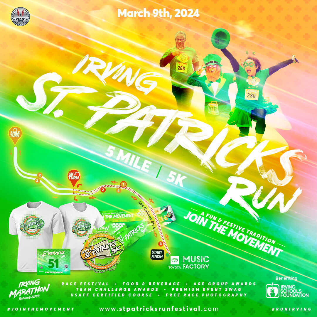 IISDFoundation's tweet photo. Celebrate St. Patrick's Day while supporting a good cause! Sign up to run or walk the Irving St. Patrick's Run this Saturday! ๐๐ฉ
Sign up today!
๐: https://t.co/oFMDdWc9cZ
#ISFMoreIn24 #IrvingMarathon #RunIrving #JoinTheMovement https://t.co/41ktllir8Q