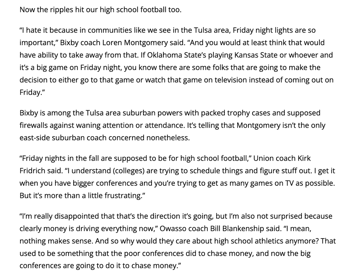 From <a href="/GuerinEmig/">Guerin Emig</a> back in August on Friday night CFB and its intrusion on the high school game: