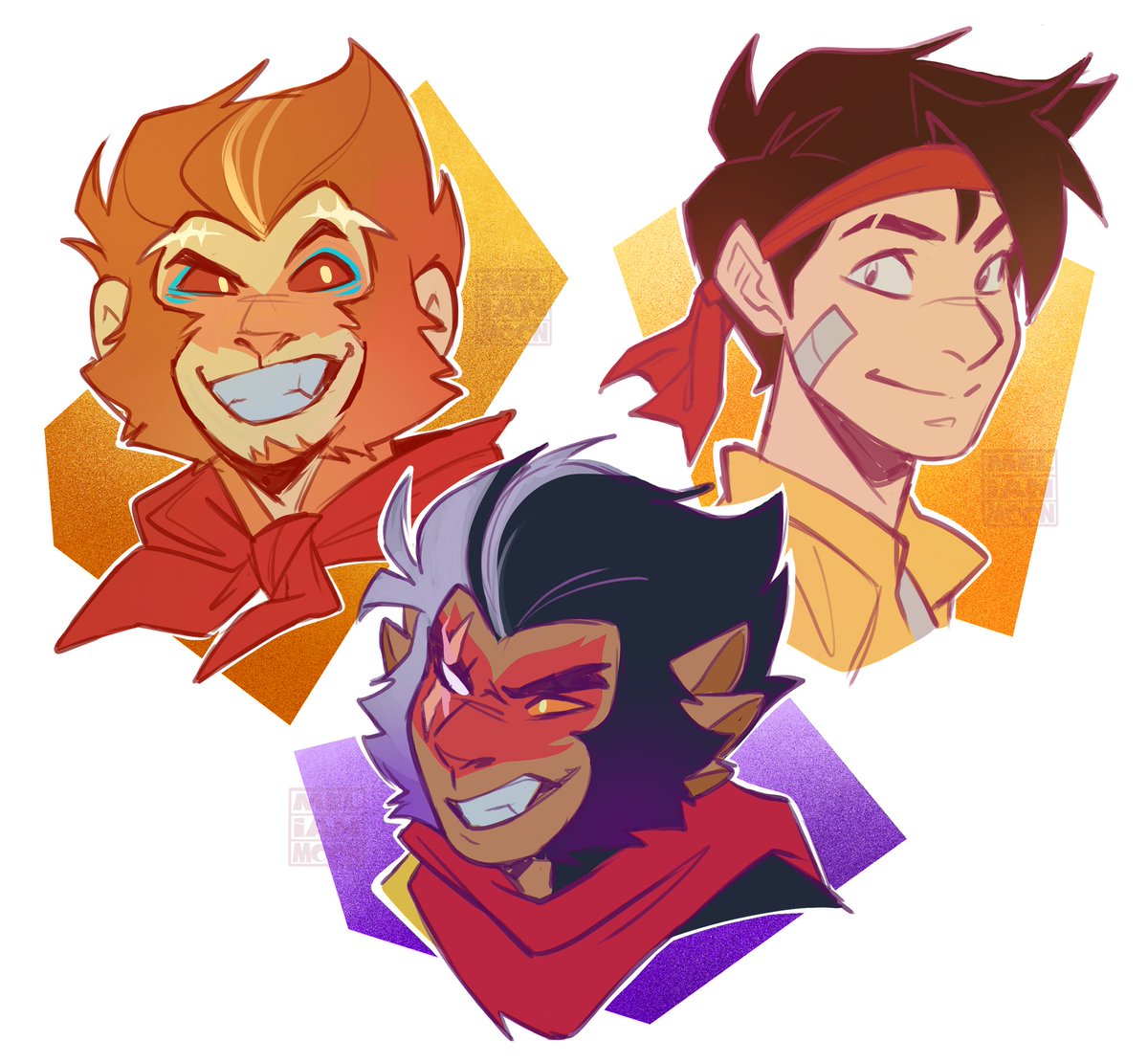 I missed drawing them so much! They also needed a good tiny re-design with my style, so I said "why the hell not"!

#LEGOMonkieKid #legomonkiekidfanart #LMKfanart