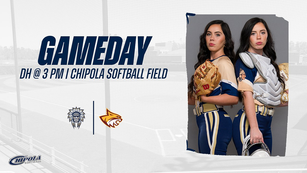 🥎GAMEDAY🥎
The Lady Indians (16-10), D1's #16 ranked team hosts a twin bill with D2's #2 Pearl River (17-2) this afternoon.

🕒3 PM CT
📍Chipola Softball Field - Marianna, Fla.
🎟$5 at the gate
💻Gm1: tinyurl.com/SBChipolaVsPRC…
💻Gm2: tinyurl.com/SBChipolaVsPRC…