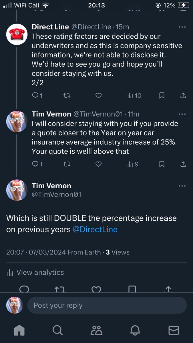 Tim Vernon (@timvernon01) on Twitter photo for <a href="/DirectLine/">Direct Line</a> waiting for your response, for <a href="/DirectLine/">Direct Line</a> waiting for your response,