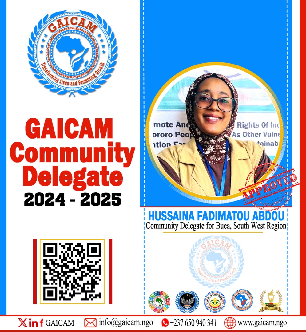 AbdouHussaina's tweet photo. Humbled & honored to be chosen as #GAICAM Community Delegate for Buea, South West Region. Excited to collaborate for positive change & empowerment. Ready to drive impactful initiatives in Peace Building, & Community Development. Grateful for the opportunity. https://t.co/Znb8bTsm88