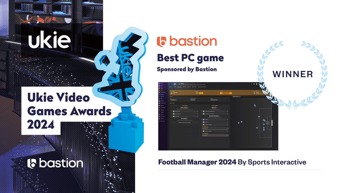 uk_ie's tweet photo. Winner of Best UK PC game… 

Football Manager 2024 @SIgames! https://t.co/rYs2c2WV4O