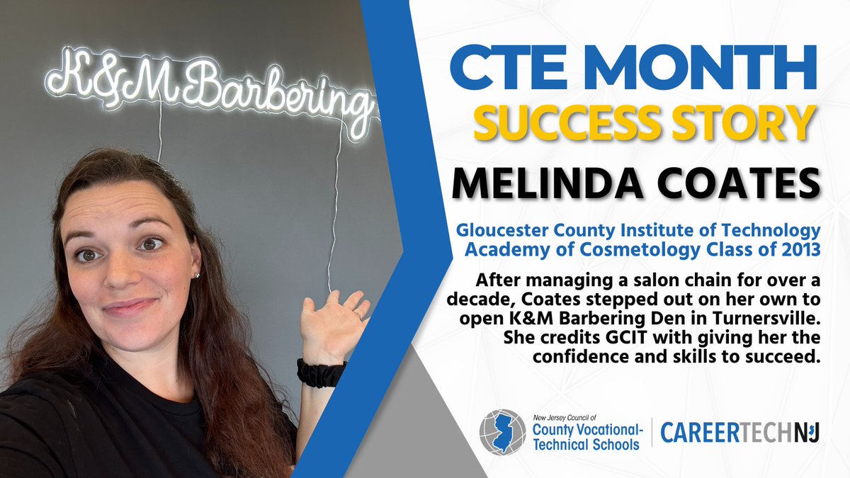Just a few more success stories before we officially put February's #CTEMonth behind us. <a href="/GCITCheetahs/">GCIT</a>' Melinda Coates used her focused education in cosmetology to enter the field with force. She has balanced working behind the chair and managing, now owning her own business.