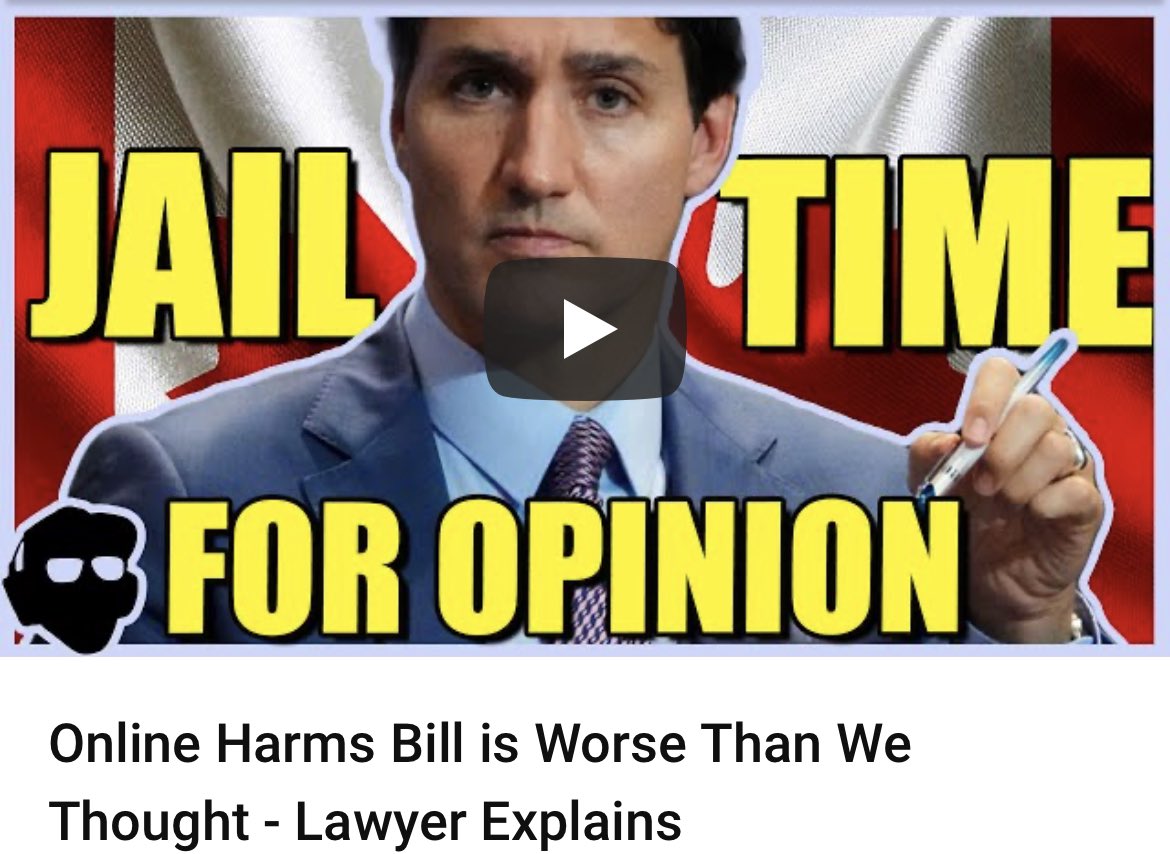 Bill C-63 - It’s actually worse than you think. Watch here: youtube.com/watch?si=HnkaA…