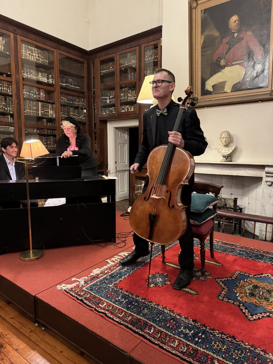 Excellent cello concert at the @GibGarrisonLib to celebrate 230 years, by Michael K Jones with Monica Forrester Becko on piano. What a setting for such exquisite music!