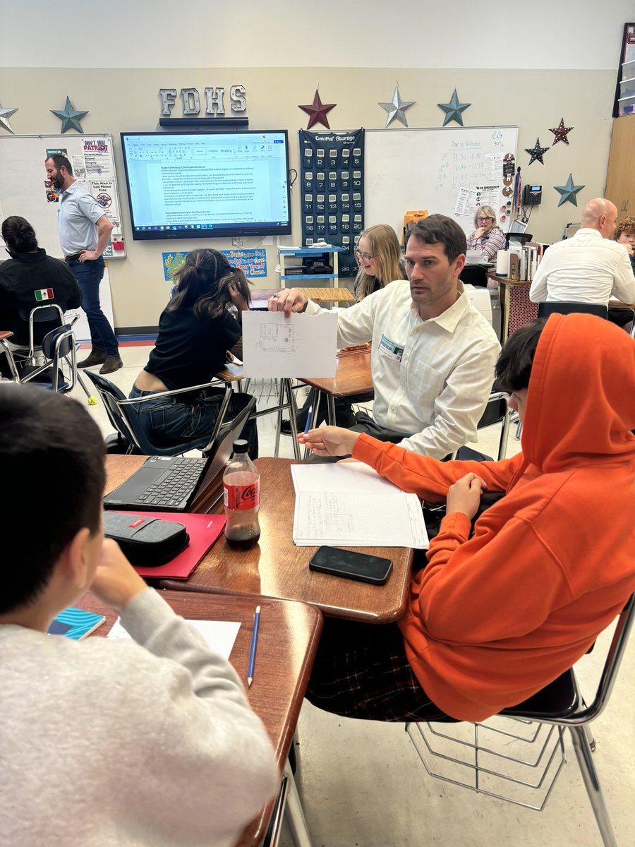 CTEinDD2's tweet photo. Today’s @ace_greater_charleston session was so inspiring. Our mentors rolled up their sleeves and dove into the mini house designs drafted by Ms. Kofoids students. #mentoring #minihouse @FDpatriots @teamddtwo https://t.co/vCAGGlUT5G