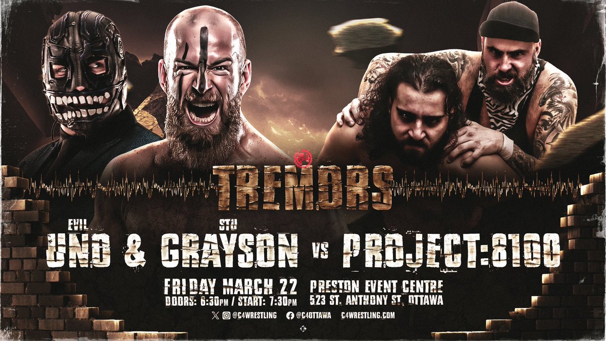 HADDYENT's tweet photo. From attending my first @C4Wrestling in February of 2017 to wrestling @stu_dos and @EvilUno alongside my brother @DHDexterDoom March 22nd at the #prestoneventcentre. This is one not to be missed.
#Project8100 is here to show up and show out! No
Flash, Just Smash! https://t.co/68btTs08FQ