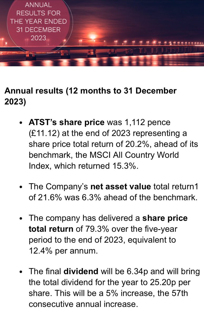 Some cracking numbers from Alliance #InvestmentTrust #ATST