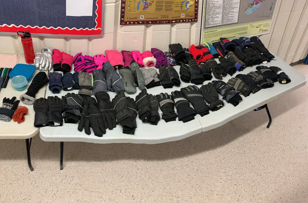 Lost &amp; Found Part 1! 

So many items hoping to be reunited with their owners before the March Break! All unclaimed items will be packed up end of day March 8th 🧢🧦👟