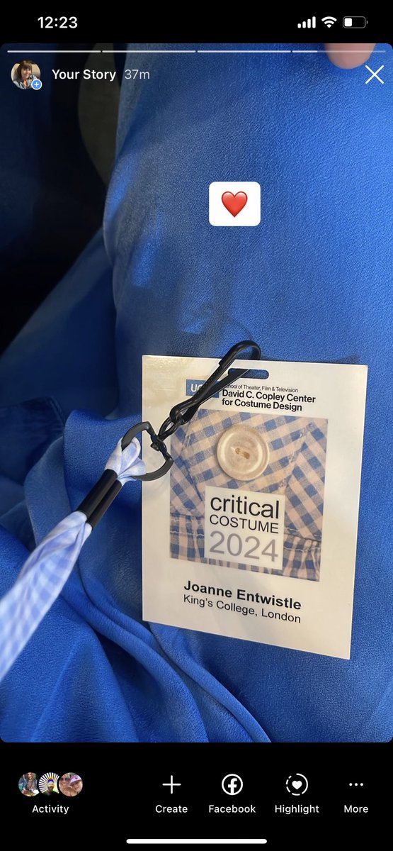 Only at a costume conference in LA will you get a lanyard with a photo Dorothy’s blue gingham dress in the Wizard of Oz