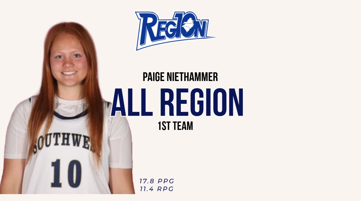 Congrats to

Paige Niethammer- 1st team all region
Amber Kimberlin- Honorable Mention