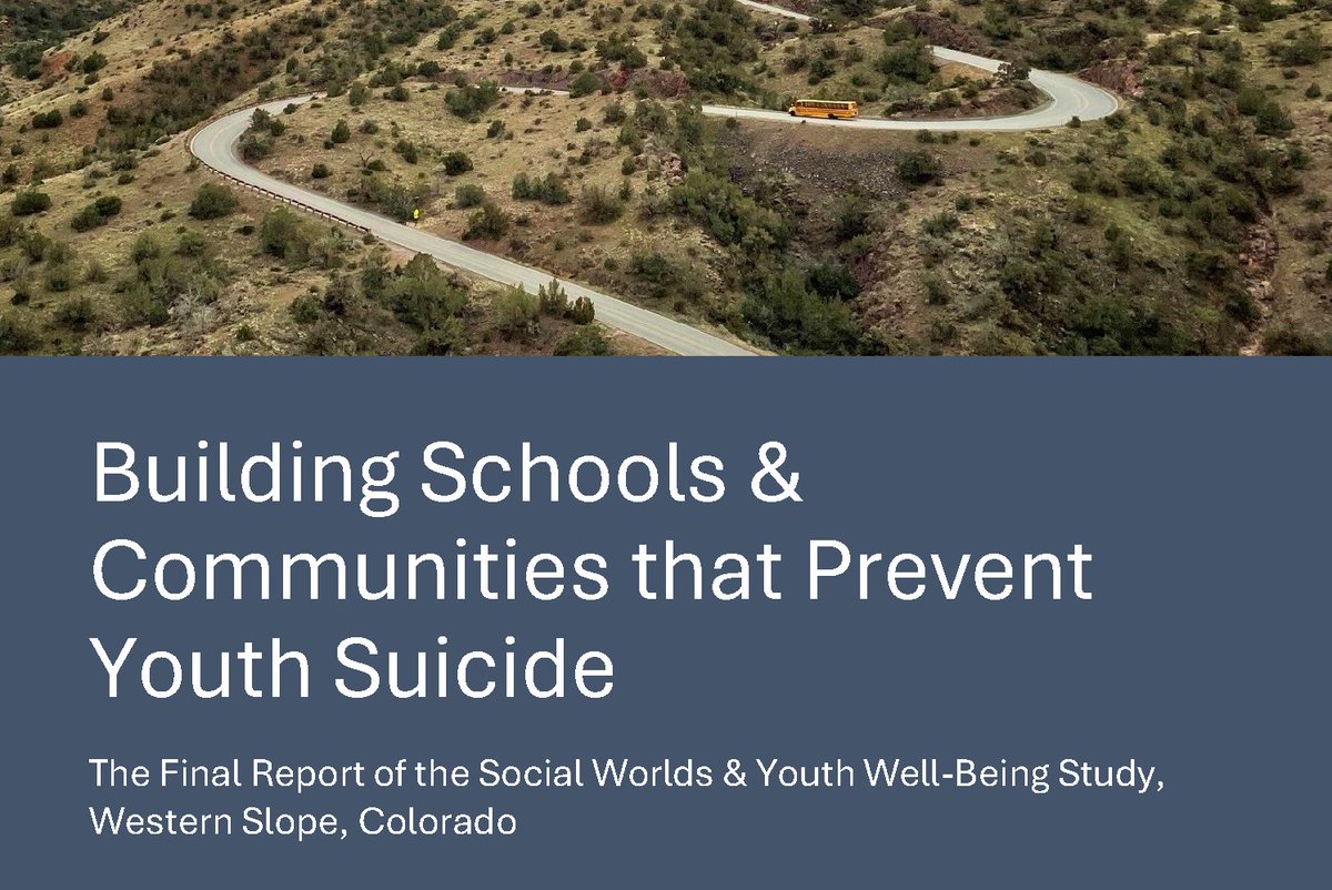 Anna Mueller (Irsay Senior Research Prog Leader) & collaborators issued a public report recently on results from their 4-year study of a high school community, looking at approaches to youth suicide prevention in schools & communities. Details: irsay.iu.edu/news-events/po… @procAnna