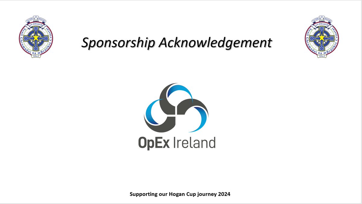cbsomagh's tweet image. We wish to acknowledge the very generous donation of Opex Ireland towards our MacRory Cup winners, who embark on becoming the first team from Tyrone to win back to back Hogan Cups.
#cbscommunity #chasingglory #hogancup