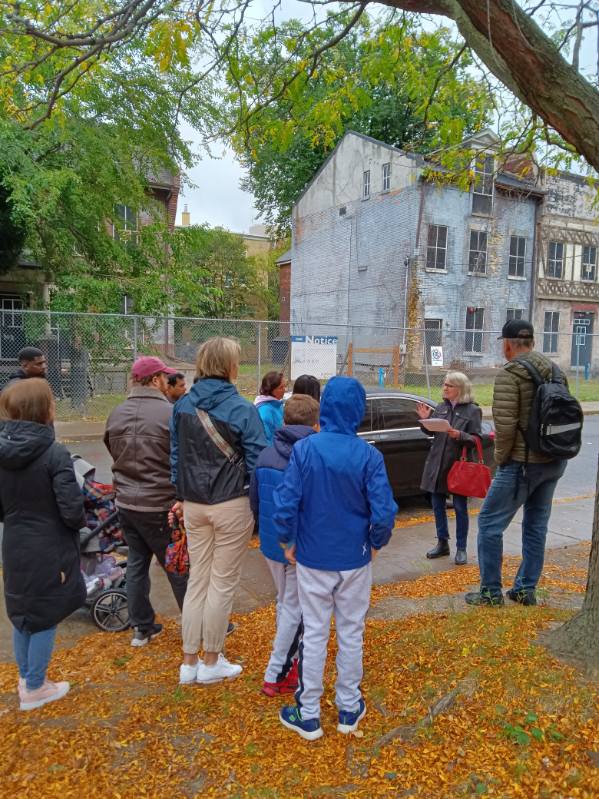 Throwback to October when our team and community members walked from one HOTT property to another and learned more about the history of housing in our local neighbourhoods