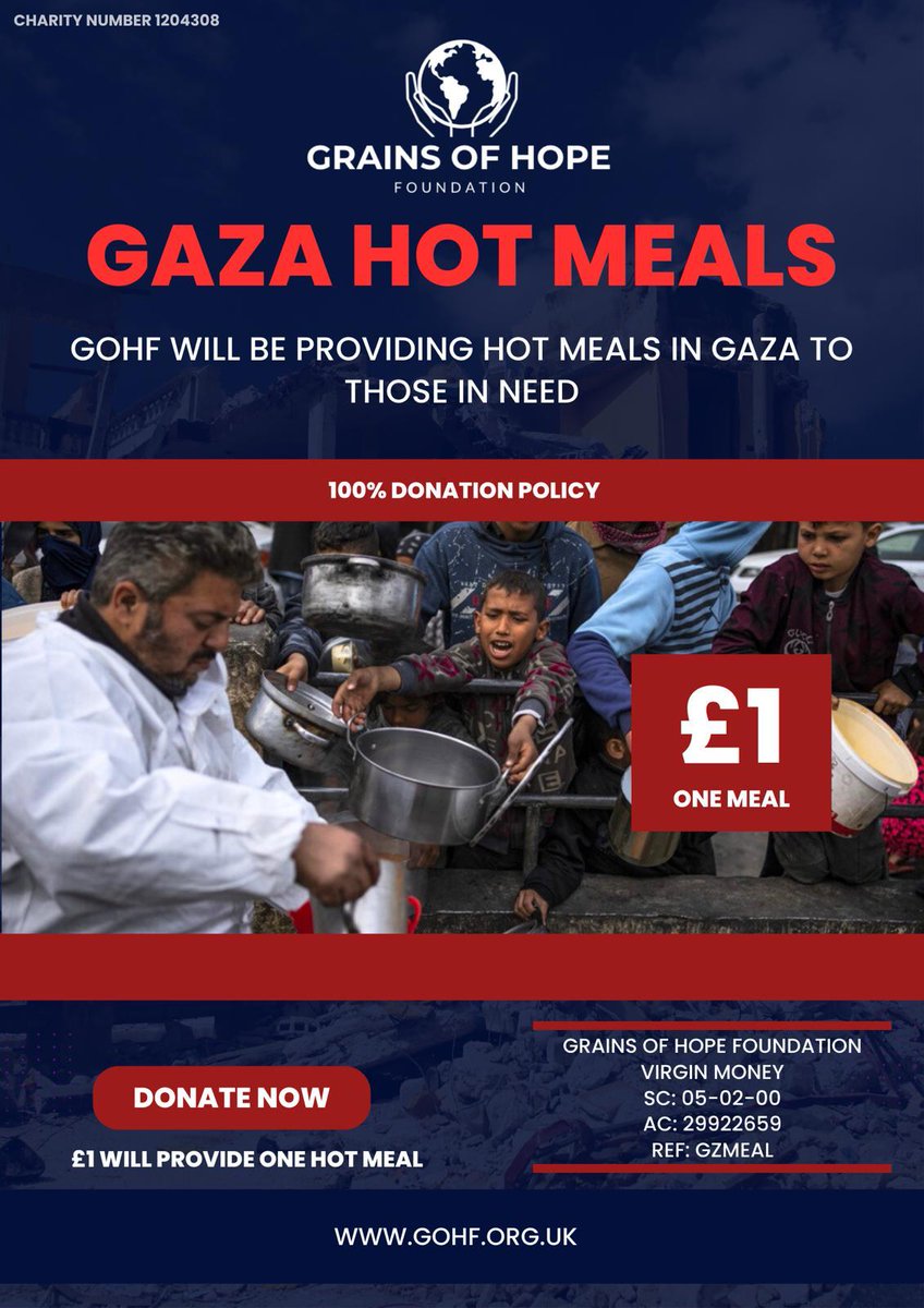 GrainsofHopeUK's tweet photo. Gaza Hot meals https://t.co/eb6PUzmGE6