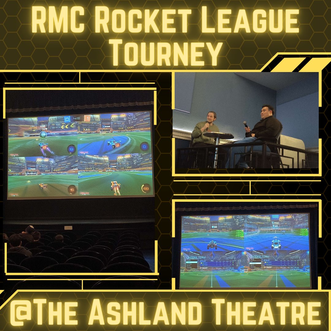 RMC Esports put on a community Rocket League Tournament on February 24th at the Ashland Theatre! Special thanks and gratitude to the Ashland Theatre and Center of the Universe Brewing for helping us put on such an amazing RL Tourney!

#RMCEsports #esports #rocketleague #gaming