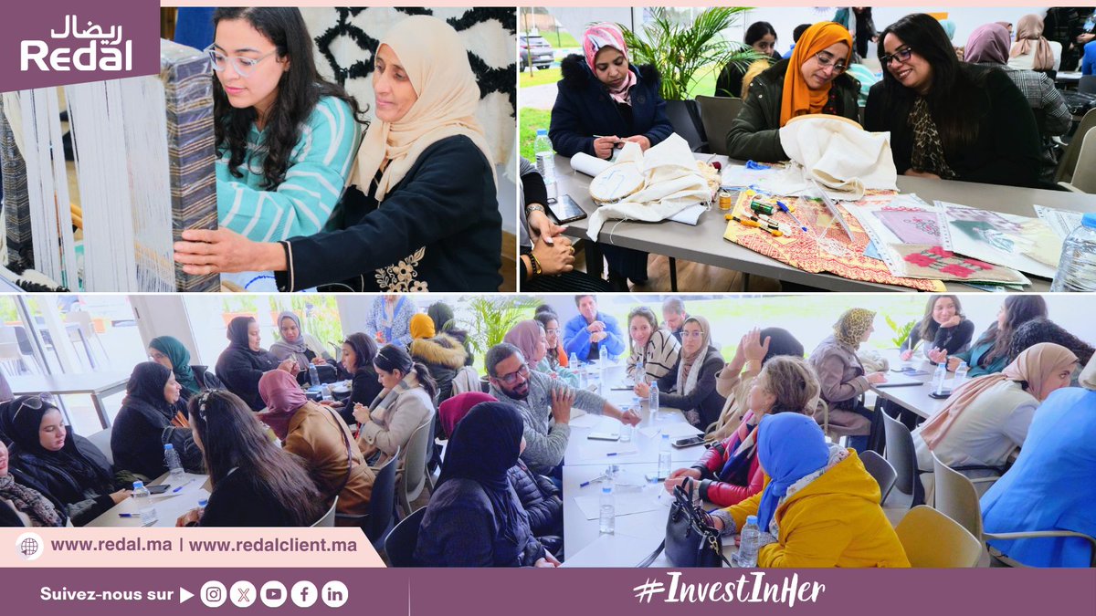 RedalOfficiel's tweet photo. 📌Nous avons mis à l'honneur le réseau des femmes artisanes du Maroc "Dar Maalma"
👉Nos collaborateur.ices ont eu l'opportunité d'identifier et découvrir le savoir de ces femmes en suivant toutes les étapes du processus de création artistique des produits artisanaux
#YesWedoWeek https://t.co/3xtkaAnfwx