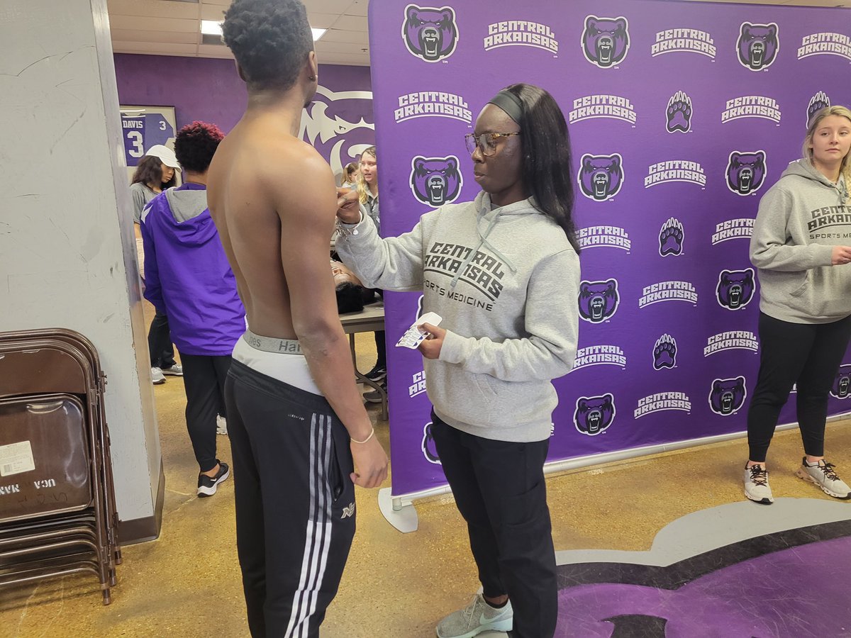 ArkAthTrainers's tweet photo. Today for #NATM2024 we would like to highlight some of the athletic training programs in the state of Arkansas. First up is @UCA_EXSS @SWATAD6 @NATA1950 https://t.co/zR5sEOsnop