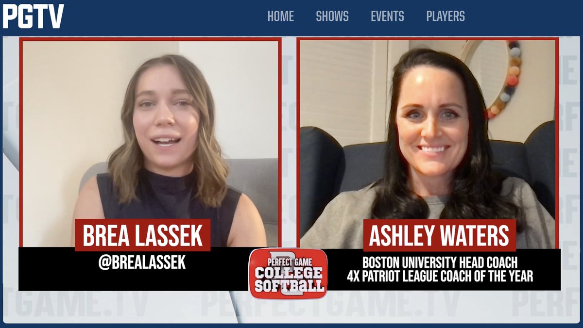 Thanks to <a href="/PG_Softball/">Perfect Game Softball</a> for having <a href="/ashley3waters/">Ashley Waters</a> on their show today! Fans can watch the full interview via the link ⬇️. Segment starts at 2:30. #GoBU #NCAASoftball

perfectgame.tv/episode?id=494…