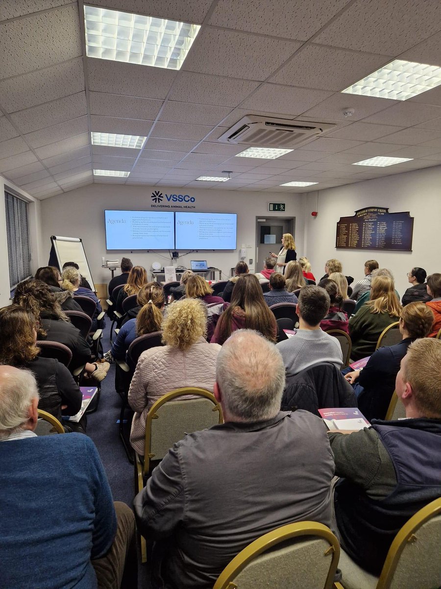 AVSPNIPresident's tweet photo. Full house at VSSCo for AVSPNI, Small Animal CPD. Dr Clare Corridan on Fear-Aggression behaviour in animals. https://t.co/itAp2g8cbM
