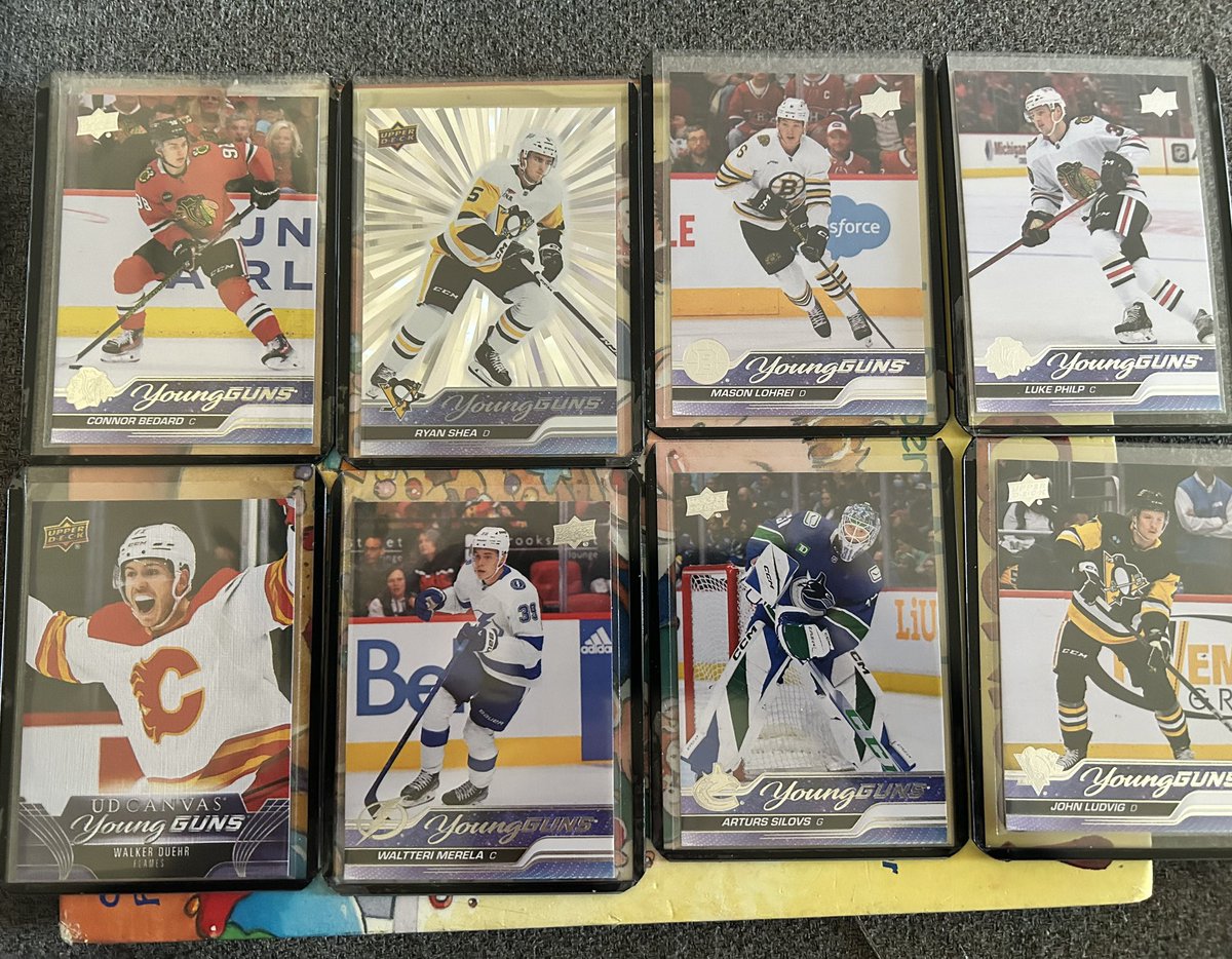 My pulls from my first box of #upperdeck got the #bedard  from the 4th pack.