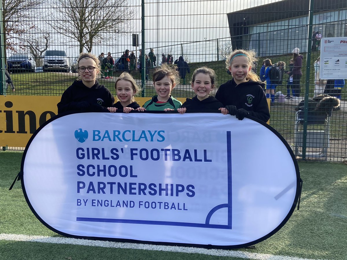 AtPicknalls's tweet photo. A fantastic celebration of girls football at St. George’s Park today. Proud of the Y3/4 girls who managed 1st and 3rd place and played some awesome football. 🏃‍♀️⚽️🏆@Eaststaffssp @Picknalls #LetGirlsPlay https://t.co/6yBBUPd27t
