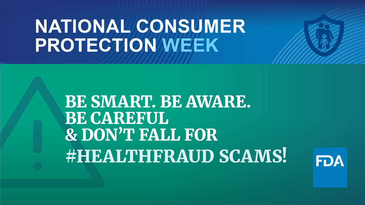 A5: Be Smart. Be Aware. Be Careful & don’t fall for #HealthFraud scams! These scams waste money, can delay proper diagnosis & treatment, or can cause serious or fatal injuries. Check our website for the latest #HealthFraud info: fda.gov/consumers/heal… #NCPW2024 #SlamTheScamChat